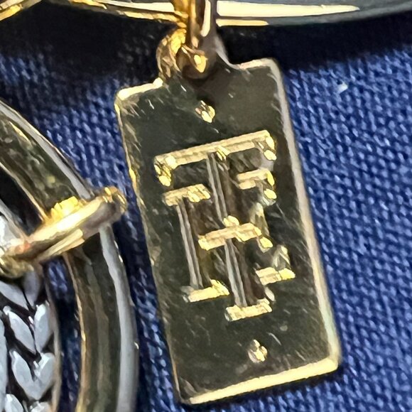 Elizabeth Taylor Greco-Roman Bangle Bracelets Set Of 5 Gold-Tone With Coin Charm - Picture 7 of 7